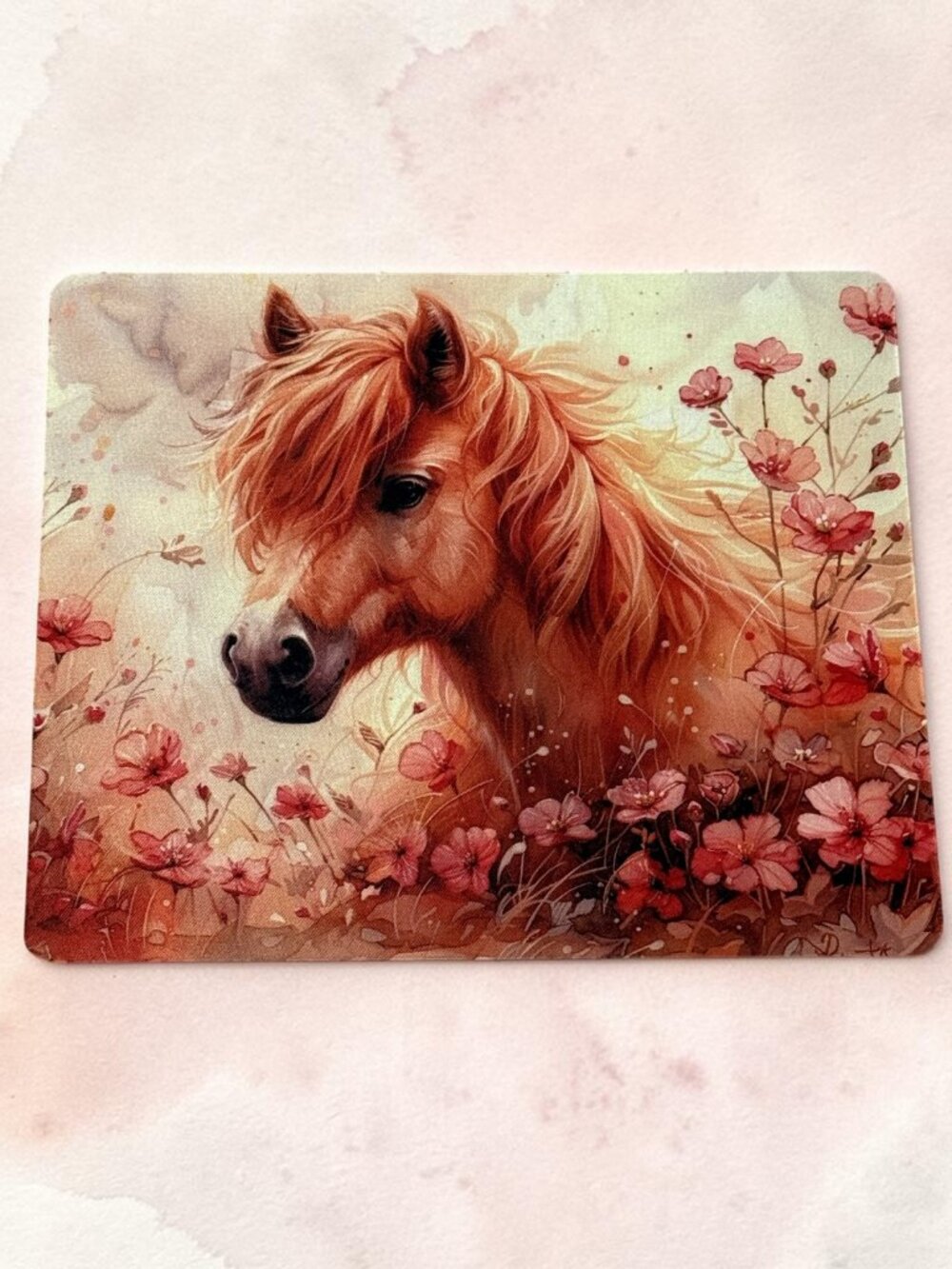 NWT Floral Welch Pony Mousepad – Watercolor Horse Lover Desk Decor